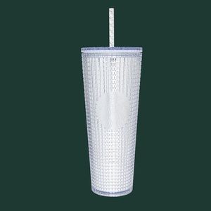 Starbucks Silver Grid Holiday Tumbler